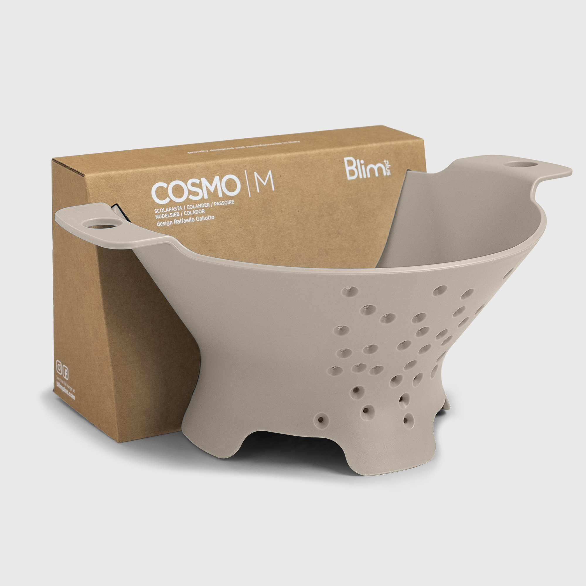 Blim plus cosmo, scolapasta ø 30 cm - desert dark