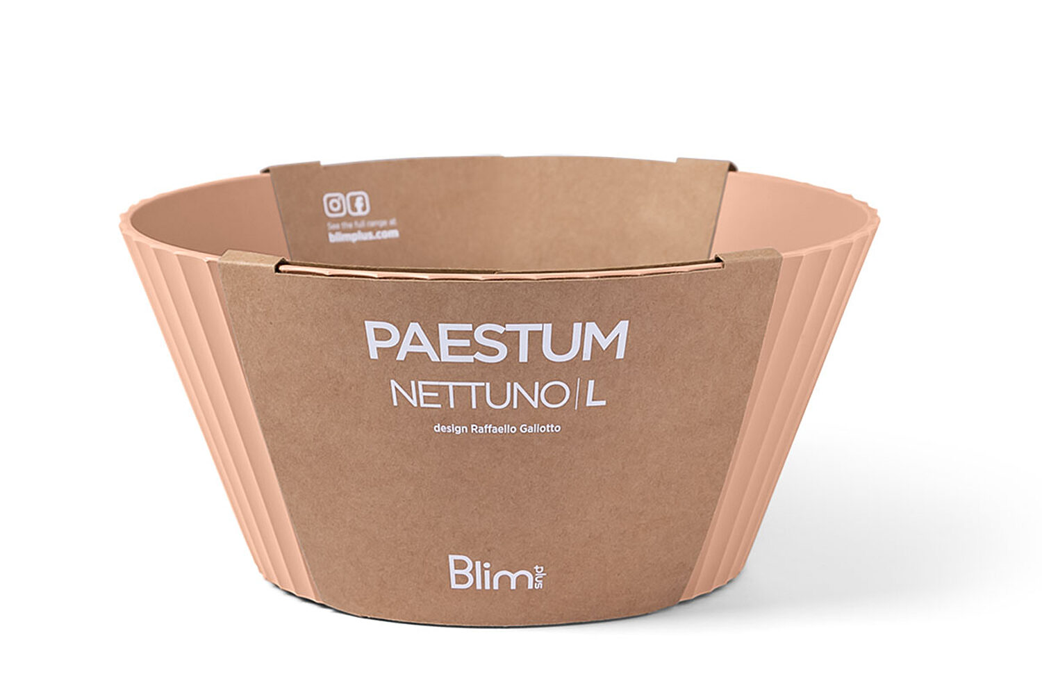 Nettuno Blim Plus: bowl in Pink Sandcolor, size L, with packaging